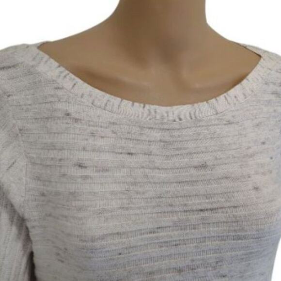 Knit MOTH Anthropologie Beige Long Sleeve Boat Neck Sweater Dress Size Large - Picture 6 of 6